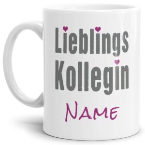 Originelle Spruch-Tasse Lieblingskollegin". Eine besondere Geschenk-Idee zu jeder Gelegenheit - zum Danke sagen für eine besondere Leistung