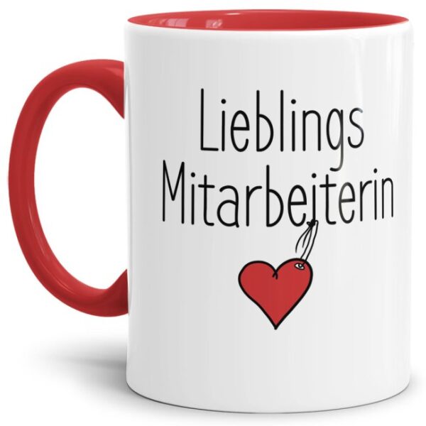 Originelle Spruch-Tasse Lieblingsmitarbeiterin". Eine besondere Geschenk-Idee zu jeder Gelegenheit - zum Danke sagen für eine besondere Leistung