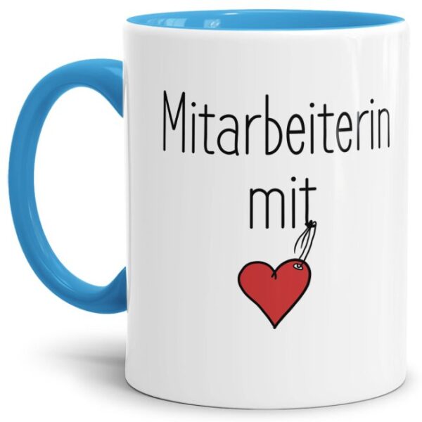 Originelle Spruch-Tasse Mitarbeiterin mit Herz". Eine besondere Geschenk-Idee zu jeder Gelegenheit - zum Danke sagen für eine besondere Leistung