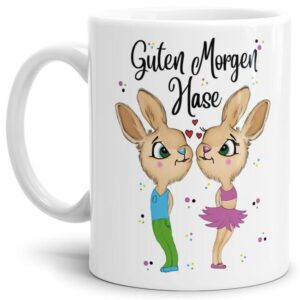 Unser liebevoll gestalteter Kaffeebecher Hasenliebe ist nicht nur zum Osterfest der Hingucker. Als nette Geschenkidee zu Ostern und zu jedem Anlass...