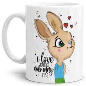 Unsere Hasen-Mann-Tasse mit lustigem Spruch ist nicht nur zum Osterfest der Hingucker. Als nette Geschenkidee zu Ostern und zu jedem Anlass - auch...