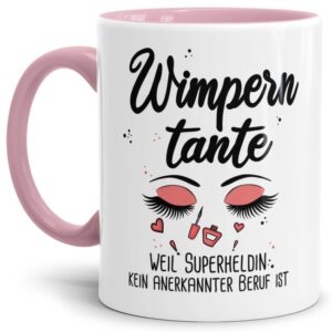 Kaffeebecher als Geschenk für die Wimperntante. Unsere Berufe-Tassen mit lustigem Spruch sind immer eine tolle Geschenkidee. Eine einzigartige...