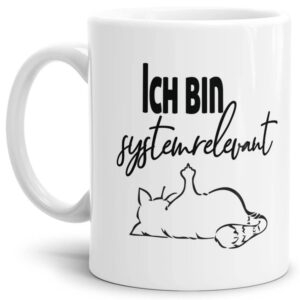 Freche Katzen-Tasse für alle systemrelevanten