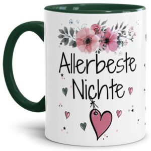 Einfach mal DANKE sagen - für die allerbeste Nichte - über diesen Kaffeebecher mit dem liebevoll designten Blumenmotiv freut sich garantiert jede...