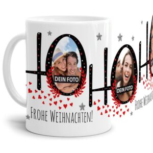 Ein besonderes Weihnachtsgeschenk oder kleines Nikolausgeschenk ist diese Tasse mit weihnachtlicher Fotocollage zum selbst Gestalten. Lade einfach...