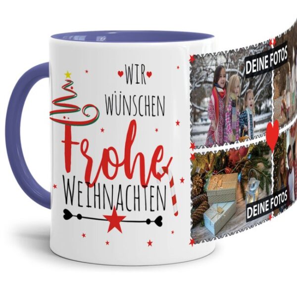 Ein persönliches Weihnachtsgeschenk für Eltern oder Großeltern ist diese Tasse zum selbst Gestalten