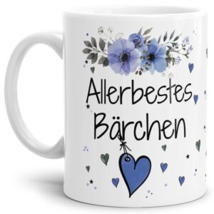 Liebevoll gestaltete Motivtasse - Weiß - mit süßem Spruch - Allerbestes Bärchen männlich. Ganz persönliches und originelles Geschenk und süße...