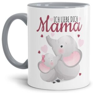 Süße Tiertassen - Mama und Kind - liebevoll gestaltet als Elefanten