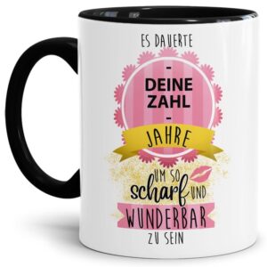 Tasse mit lustigem Spruch zum Geburtstag - es dauerte so viele Jahre