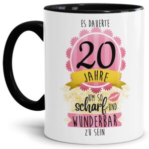 Tasse mit lustigem Spruch als kleines Geschenk zum 20. Geburtstag - es dauerte 20 Jahre