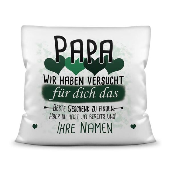 Du suchst das beste Geschenk für Papa? Dann ist dieses personalisierte Namenskissen genau richtig. Ergänze das Kissen mit den Namen der Kinder und...