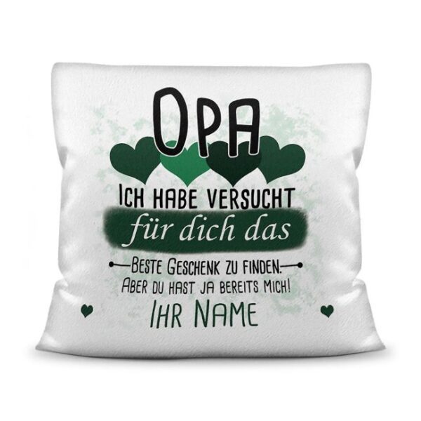 Du suchst das beste Geschenk für Opa? Dann ist dieses personalisierte Namenskissen genau richtig. Ergänze das Kissen mit dem Namen des Enkelkindes...