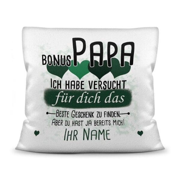 Du suchst das beste Geschenk für den Bonuspapa? Dann ist dieses personalisierte Namenskissen genau richtig. Ergänze das Kissen mit dem Namen des...