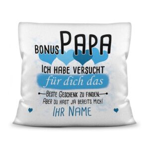 Du suchst das beste Geschenk für den Bonuspapa? Dann ist dieses personalisierte Namenskissen genau richtig. Ergänze das Kissen mit dem Namen des...