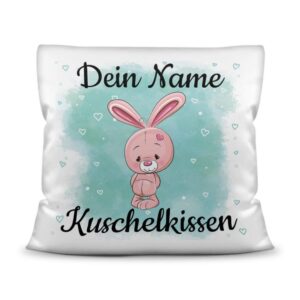 Unser Kissen für Kinder mit Tiermotiv Hase in Weiß mit seidig-glatter Oberfläche ist das perfekte Kuschelkissen fürs Kinderzimmer - auch als ganz...