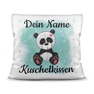 Unser Kissen für Kinder mit Tiermotiv Panda in Weiß mit flauschig-weicher Oberfläche ist das perfekte Kuschelkissen fürs Kinderzimmer - auch als...