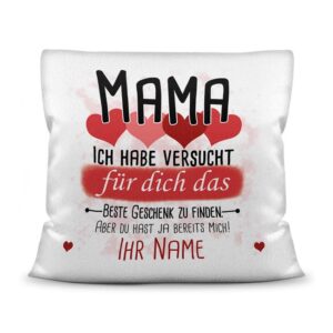 Du suchst das beste Geschenk für Mama? Dann ist dieses personalisierte Namenskissen genau richtig. Ergänze das Kissen mit dem Namen des Kindes und...