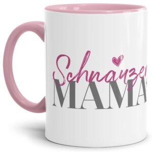 Liebevoll gestaltete Keramik-Tasse mit Hunderassen für Hundemamas -Schnauzer - Diese neue Lieblingstasse ist das perfekte Geschenk für...