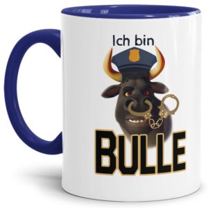 Polizei Tasse bedruckt mit lustigem Spruch - Ich bin Bulle - das besondere Geschenk für eine Polizistin oder einen Polizist im Freundeskreis. Eine...