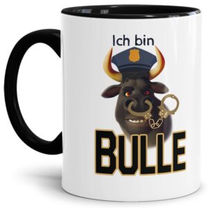 Polizei Tasse bedruckt mit lustigem Spruch - Ich bin Bulle - das besondere Geschenk für eine Polizistin oder einen Polizist im Freundeskreis. Eine...