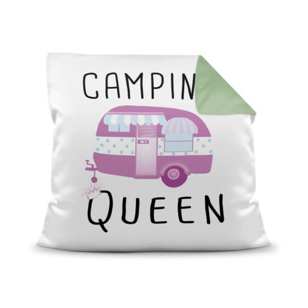 Besonderes Camping-Kissen mit passendem Spruch - Camping Queen - für die fröhliche Camperin! Dieses Kissen ist eine ganz besondere Deko fürs...