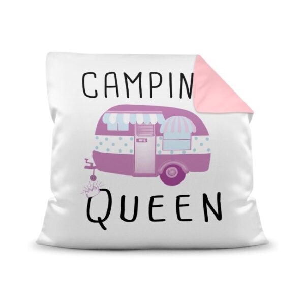 Besonderes Camping-Kissen mit passendem Spruch - Camping Queen - für die fröhliche Camperin! Dieses Kissen ist eine ganz besondere Deko fürs...