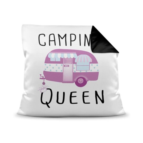 Besonderes Camping-Kissen mit passendem Spruch - Camping Queen - für die fröhliche Camperin! Dieses Kissen ist eine ganz besondere Deko fürs...