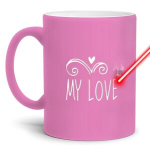 Gravierte Tasse mit Spruch - My Love - Lasergravur mit einzigartigem 3-D-Effekt - eine lustige Bürotasse für den Schreibtisch