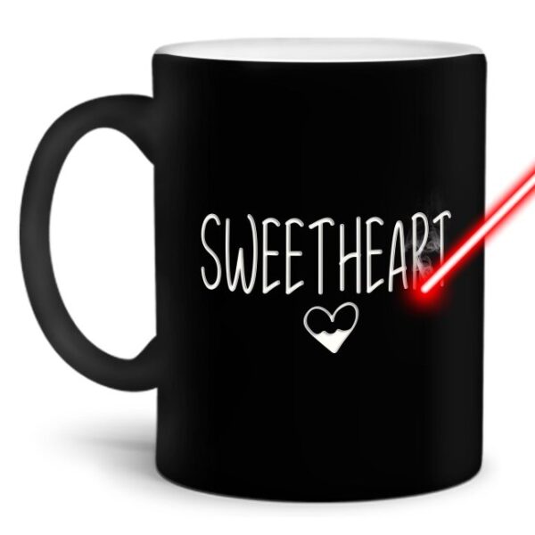 Gravierte Tasse mit Spruch - Sweetheart - Lasergravur mit einzigartigem 3-D-Effekt - eine lustige Bürotasse für den Schreibtisch