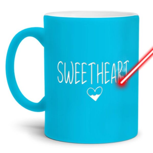 Gravierte Tasse mit Spruch - Sweetheart - Lasergravur mit einzigartigem 3-D-Effekt - eine lustige Bürotasse für den Schreibtisch