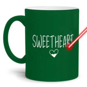 Gravierte Tasse mit Spruch - Sweetheart - Lasergravur mit einzigartigem 3-D-Effekt - eine lustige Bürotasse für den Schreibtisch