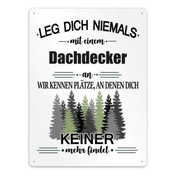 Originelles und lustiges Berufe-Blechschild für den coolsten Dachdecker. Das perfekte Geschenk für Kollegen und Freunde