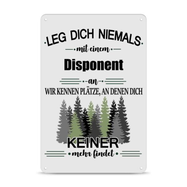 Originelles und lustiges Berufe-Blechschild für den coolsten Disponent. Das perfekte Geschenk für Kollegen und Freunde