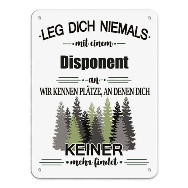 Originelles und lustiges Berufe-Blechschild für den coolsten Disponent. Das perfekte Geschenk für Kollegen und Freunde