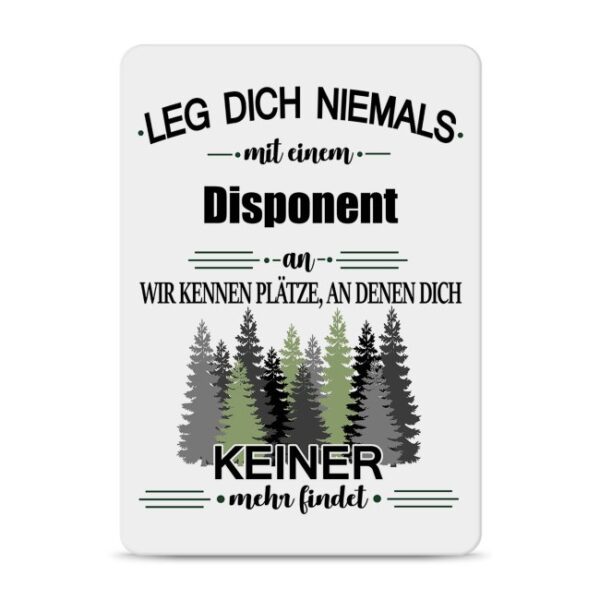 Originelles und lustiges Berufe-Blechschild für den coolsten Disponent. Das perfekte Geschenk für Kollegen und Freunde