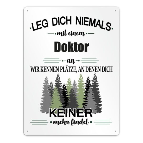 Originelles und lustiges Berufe-Blechschild für den coolsten Doktor. Das perfekte Geschenk für Kollegen und Freunde