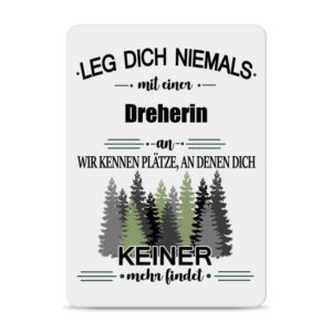 Originelles und lustiges Berufe-Blechschild für die coolste Dreherin. Das perfekte Geschenk für Kolleginnen und Freunde