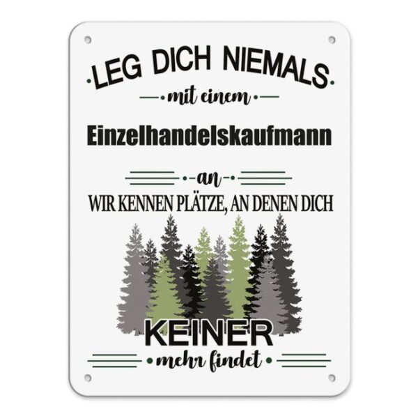 Originelles und lustiges Berufe-Blechschild für den coolsten Einzelhandelskaufmann. Das perfekte Geschenk für Kollegen und Freunde