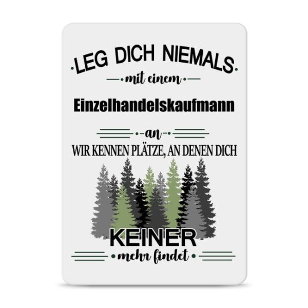 Originelles und lustiges Berufe-Blechschild für den coolsten Einzelhandelskaufmann. Das perfekte Geschenk für Kollegen und Freunde