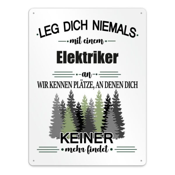 Originelles und lustiges Berufe-Blechschild für den coolsten Elektriker. Das perfekte Geschenk für Kollegen und Freunde