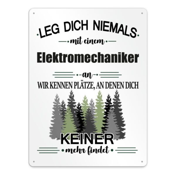 Originelles und lustiges Berufe-Blechschild für den coolsten Elektromechaniker. Das perfekte Geschenk für Kollegen und Freunde