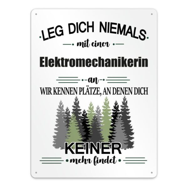 Originelles und lustiges Berufe-Blechschild für die coolste Elektromechanikerin. Das perfekte Geschenk für Kolleginnen und Freunde