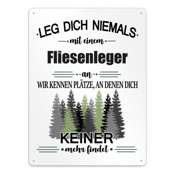 Originelles und lustiges Berufe-Blechschild für den coolsten Fliesenleger. Das perfekte Geschenk für Kollegen und Freunde