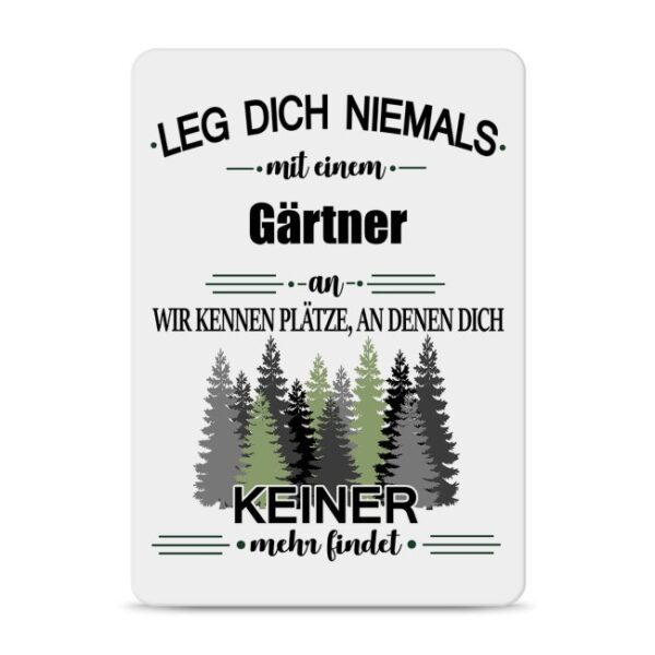 Originelles und lustiges Berufe-Blechschild für den coolsten Gärtner. Das perfekte Geschenk für Kollegen und Freunde