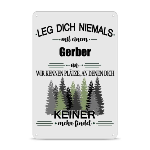 Originelles und lustiges Berufe-Blechschild für den coolsten Gerber. Das perfekte Geschenk für Kollegen und Freunde