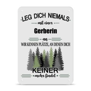 Originelles und lustiges Berufe-Blechschild für die coolste Gerberin. Das perfekte Geschenk für Kolleginnen und Freunde