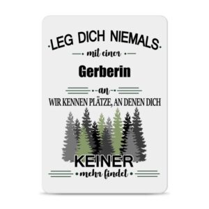 Originelles und lustiges Berufe-Blechschild für die coolste Gerberin. Das perfekte Geschenk für Kolleginnen und Freunde