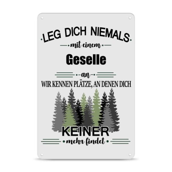 Originelles und lustiges Berufe-Blechschild für den coolsten Geselle. Das perfekte Geschenk für Kollegen und Freunde