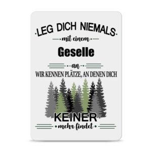 Originelles und lustiges Berufe-Blechschild für den coolsten Geselle. Das perfekte Geschenk für Kollegen und Freunde