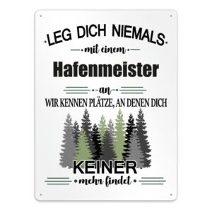 Originelles und lustiges Berufe-Blechschild für den coolsten Hafenmeister. Das perfekte Geschenk für Kollegen und Freunde